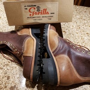 Zombie apocalypse. Vintage (1970s). Logger Boots